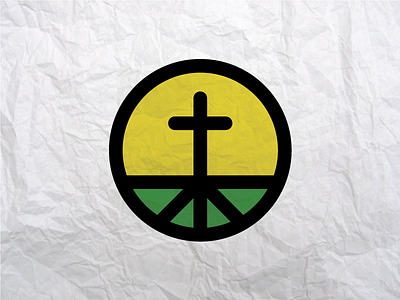 Rooted In Christ 2 badge circle line art logo minimal roots