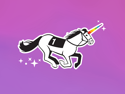 Unicorn Illustration for Asana Swag asana illustration magic rainbow stars swag unicorn