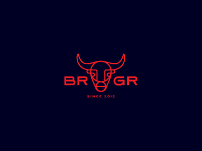 BRGR bar branding bull burger logo mark pgh pittsburgh