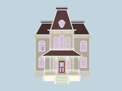 Bates Manor pt 2 alfred hitchcock animation illustration lowprofile psycho skillshare vector