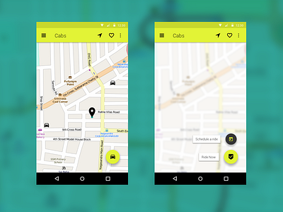 Cabs android app cabs material material design olacabs ui