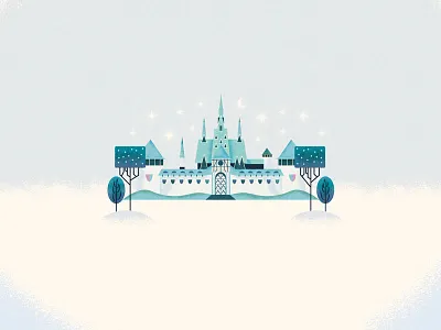 Tiny Arendelle animation anna castle city disney elsa frozen ice snow tree trees
