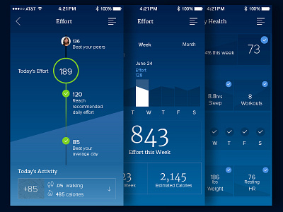 iOS Concept 1 app charts. graphs data ios timeline