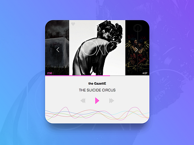 GazettE Music Player design gazette music player sketch ui web widget yiixii
