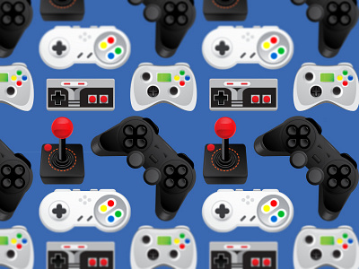 Joysticks I Have Known atari dreamcast illustration joystick nintendo playstation vector videogames xbox