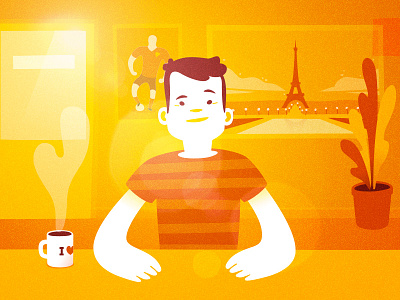 Interview flat design illustration motion wip