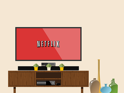 Tv Unit home decor illustration netflix sketch tv xbox