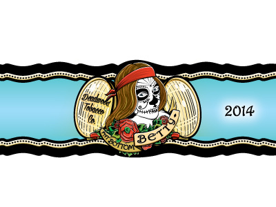 Fat Bottom Betty Cigar Band band cigar design graphic illustration