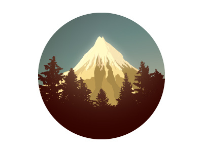 Mountain Landscape forest landscape mountain trees vector