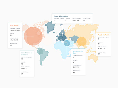 Conquer Cancer Foundation Map data visualization map