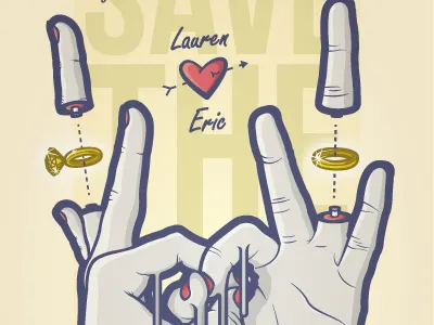 Save The Date design graphic illustration