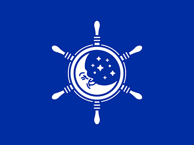 the chillest crescent dream illustration moon ship sleep sleepy stars wheel