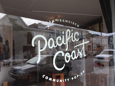 Pacific Coast Vinyl branding design hand lettering logo typography vinyl