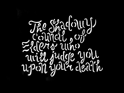007/100 Daily Misery council death elders judge lettering stencil the 100 day project type typography