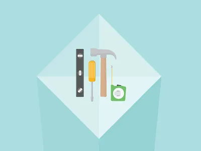 Tools hammer illustration level screw driver tape measure tools vector