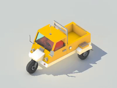 Tuk-Tuk animation cinema4d illustration