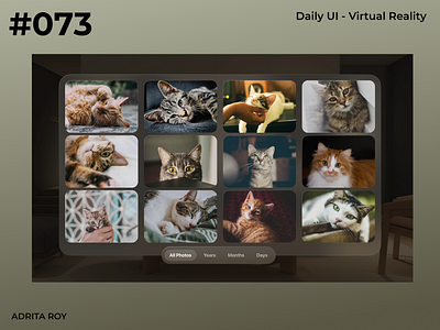 DailyUI 073 - Virtual Reality accessibilty apple visionos dailychallenge dailyui design design systen figma gallery spatial design ui user centered design ux virtual reality vr
