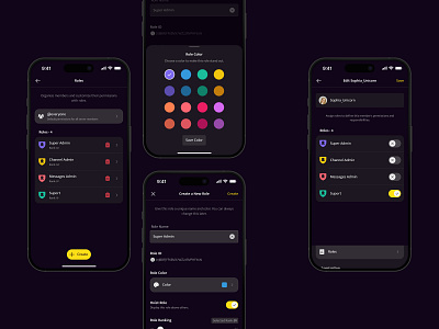 Chat Platform Mobile UI Design app ui best mobile app chat chat application dark ios mobile mobile ui roles ui design