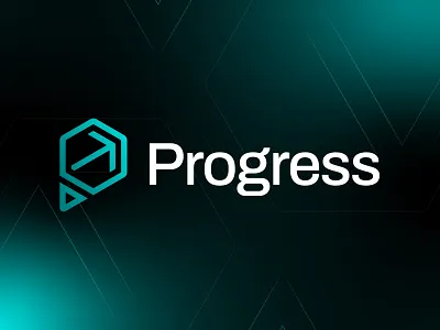 Progress P + Arrow Technology & Software Logo Design arrow logo blockchain brand identity branding crypto cyber defi fintech logo logo design logo designer logo identity logotype modern logo p logo polygon software technology token web3