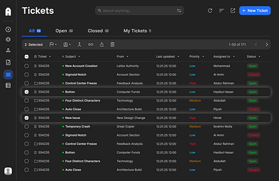 Issue Tracking Dashboard - UX/UI Design admin dark dashboard design illustration light mode premium ui ux