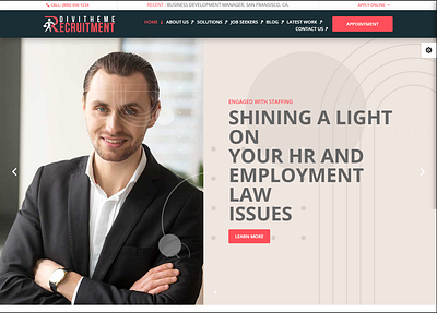 Hiring, Recruitment Agency WordPress Website business divi hiring landing page design recruitment agency ui design webdesign website website devlopment website redesign