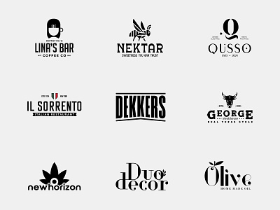 Logo collection part 01 bar brand designer brand identity branding coffee bar collection graphic designer honey identity jewellry logo logo collection logo folio logo identity logos olive restaurant visual identity