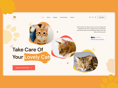 PetCare UI Web Hero Section Design designforpets modernui petcareui petwellness uxforpets