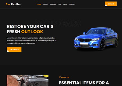 Car Repair Service WordPress Website business car repair service divi landing page design ui design webdesign website website devlopment website redesign