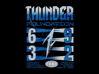 'Thunder' theme white-blue apparel design apparel design clothing brand graphic design hoodie design print on demand tshirt design urban style design vector illustration