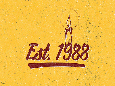 Established in 1988 lettering logo design typography