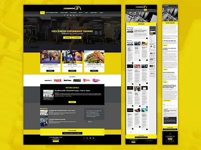 Fred Duncan Performance Training Website bootstrap desktop gym mobile physical training responsive tablet video background web design