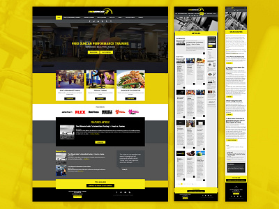 Fred Duncan Performance Training Website bootstrap desktop gym mobile physical training responsive tablet video background web design