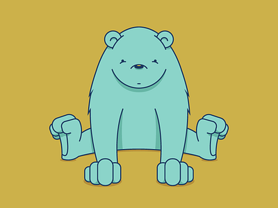 Bear animal bear doodle illustration sitting symmetry