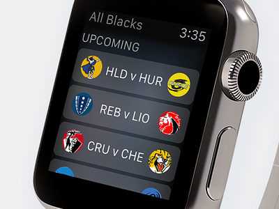 All Blacks Apple Watch all blacks apple watch commentary fixtures ios mobile paperkite rugby sports timeline union