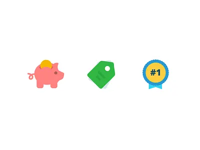 Commerce Icons commerce e commerce first flat flat icons icons number one pig piggy price tag