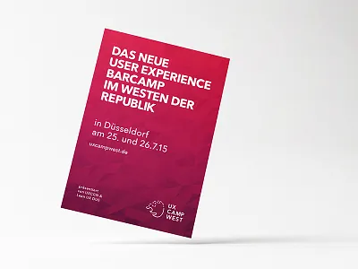 UX Camp West Flyer camp design flyer mockup print ux west