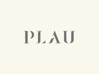 PLAU custom logo logotype serif type