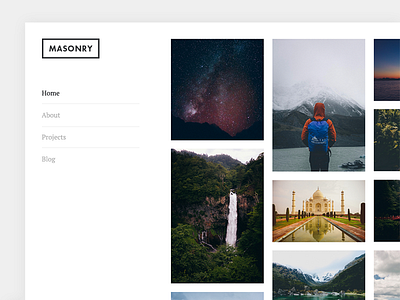 Masonry basekit blog gallery masonry template theme website