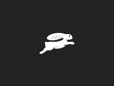 Rabbit animal fast forest icon logo rabbit run shadow speed