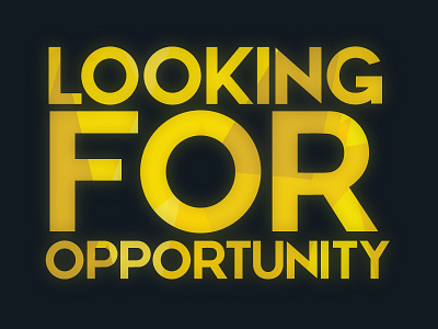 LOOKING FOR OPPORTUNITY