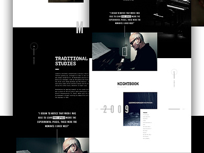 Ludovico Content content design layout music parallax type ui web