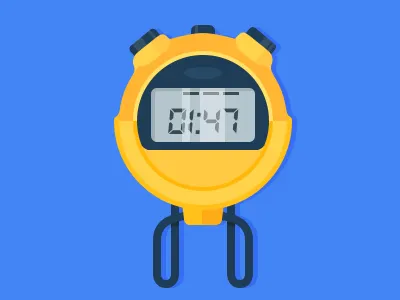 Stopwatch illustration color design fitness flat google illustration material sports stopwatch