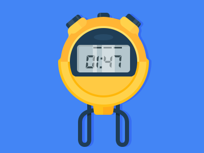 Stopwatch illustration color design fitness flat google illustration material sports stopwatch