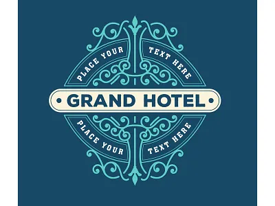 Vintage logo classic element flourish frame logo modern monogram ornament sign vector