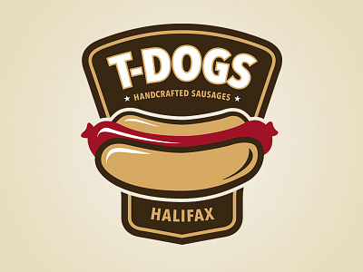 T-DOGS Final brand food hotdog identity logo