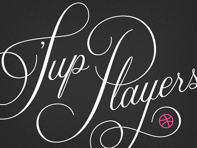 'Sup Players! debut lettering newbie script vector