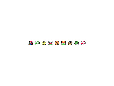 Tiny Super Mario flat illustration mario pixel pixelart