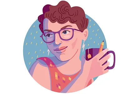 New self portrait illustration me portrait vector