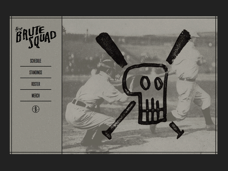 Brute Squad Website baseball brute squad calgary gif skulls softball sports website