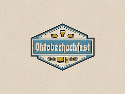 Oktoberhackfest badge bavaria beer computer emblem fest hack oktoberfest tech